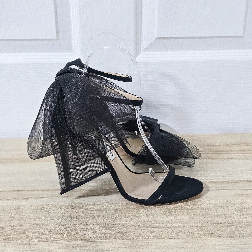 Jimmy Choo Aveline 100 Bow Ankle Strap Sandals Heels Size 40.5/10.5 - Picture 9 of 16